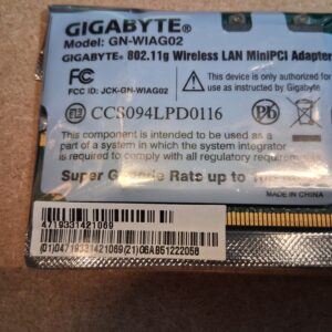 NIC Mini PCIe (Gigabyte)